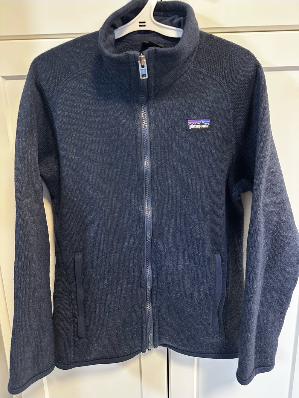 Patagonia Kids Navy Full-Zip Fleece Jacket with Logo